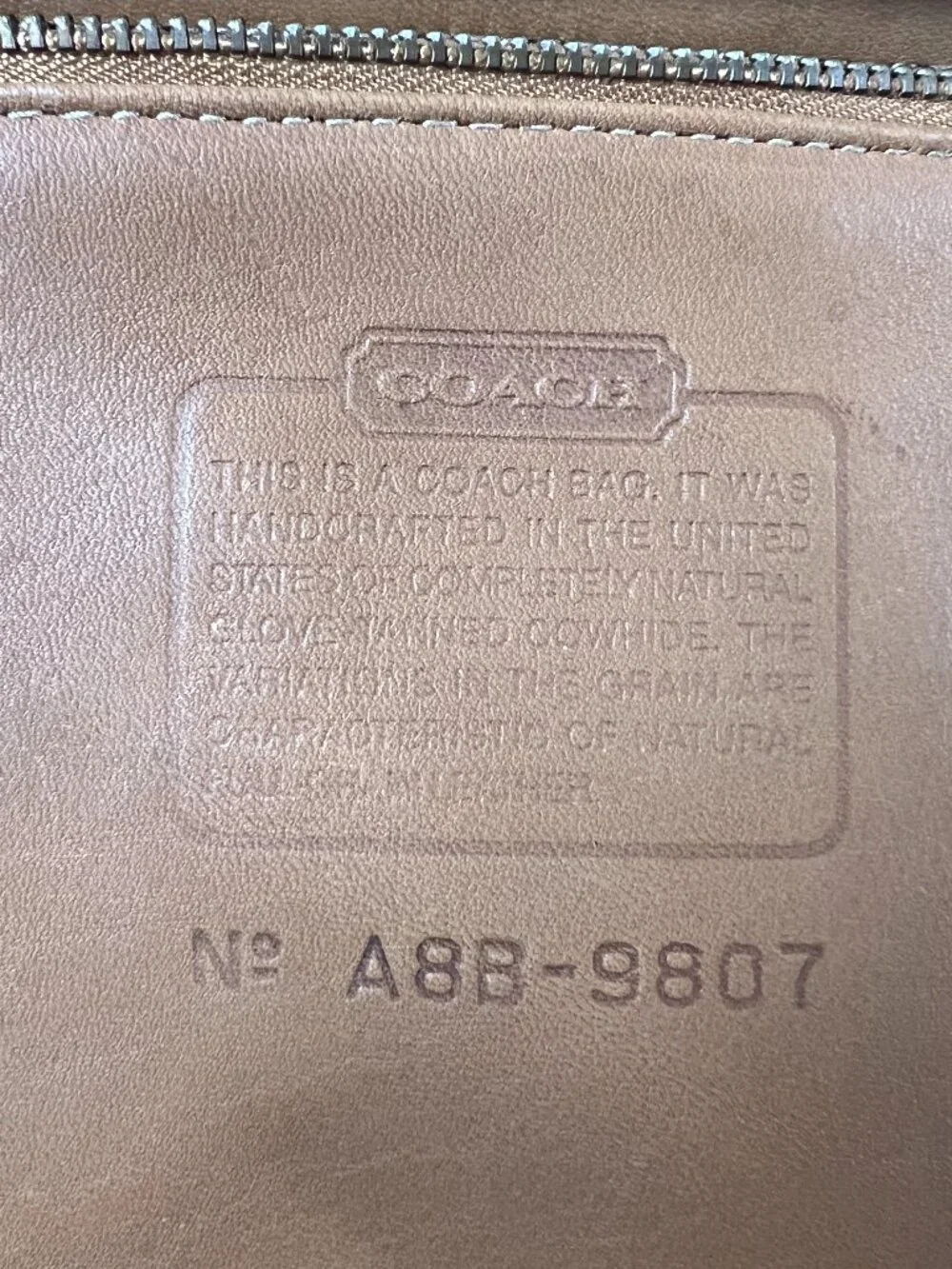 Rare Color Toffee Vintage Coach Equestrian Small Flap 9801
